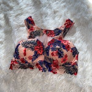 Victoria’s Secret Pink Hawaiian Floral Crop Top